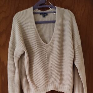 Khaki v neck sweater